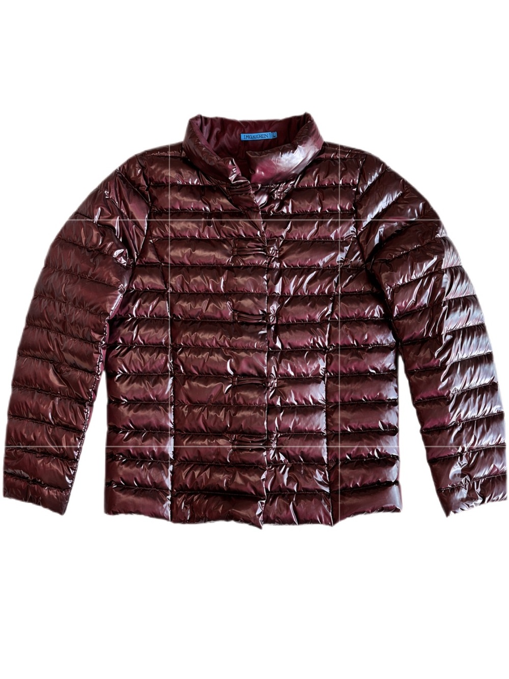 J. McLaughlin Sarabeth Burgundy Metallic Down Puffer Jacket Size S - Picture 4 of 8